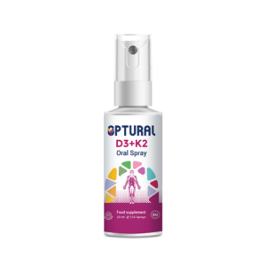 Optural D3+K2 Synergistic Oral Spray bottle - Bone and Cardiovascular Support - Made in Ireland.